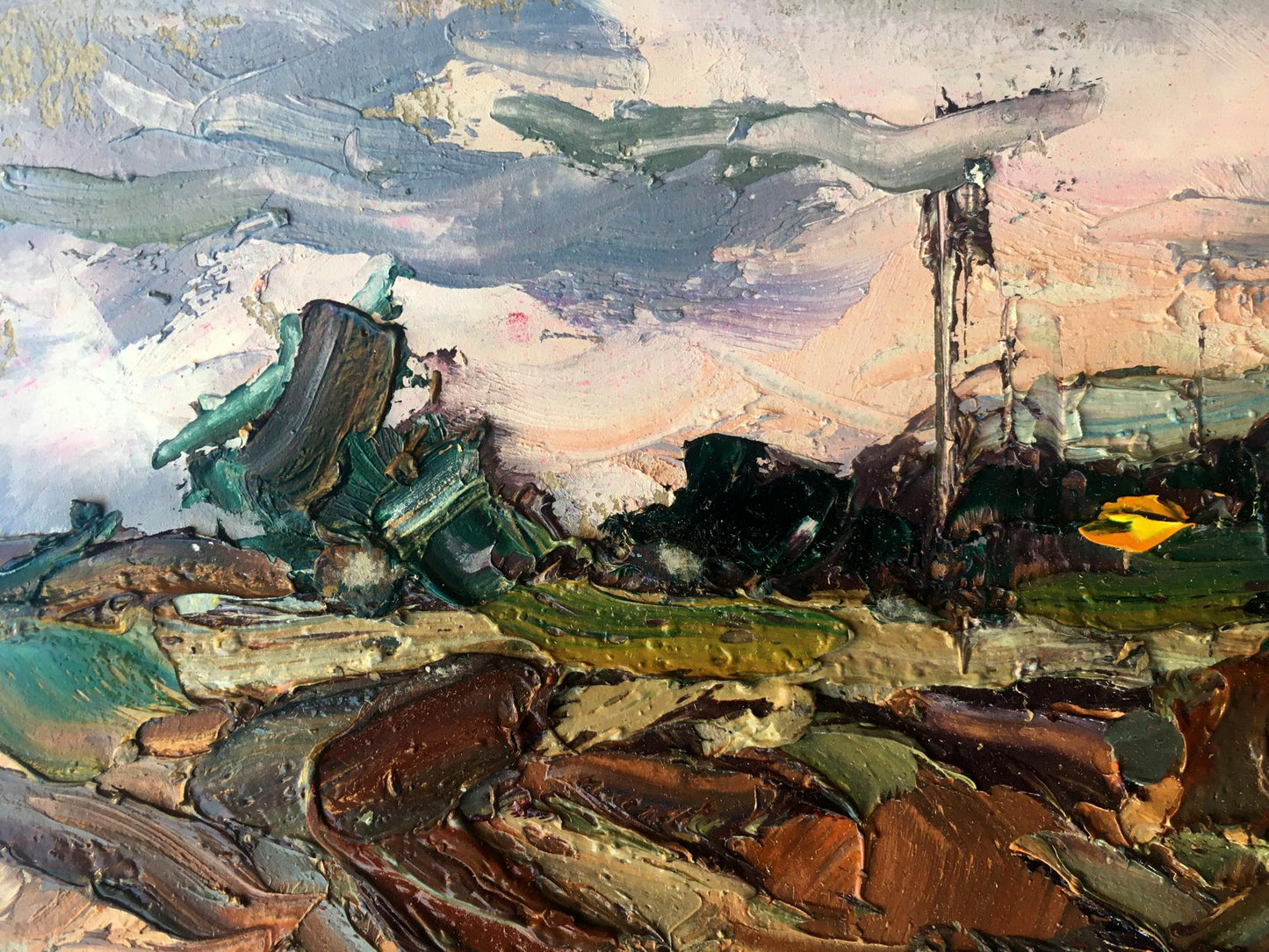 Oil painting seashore