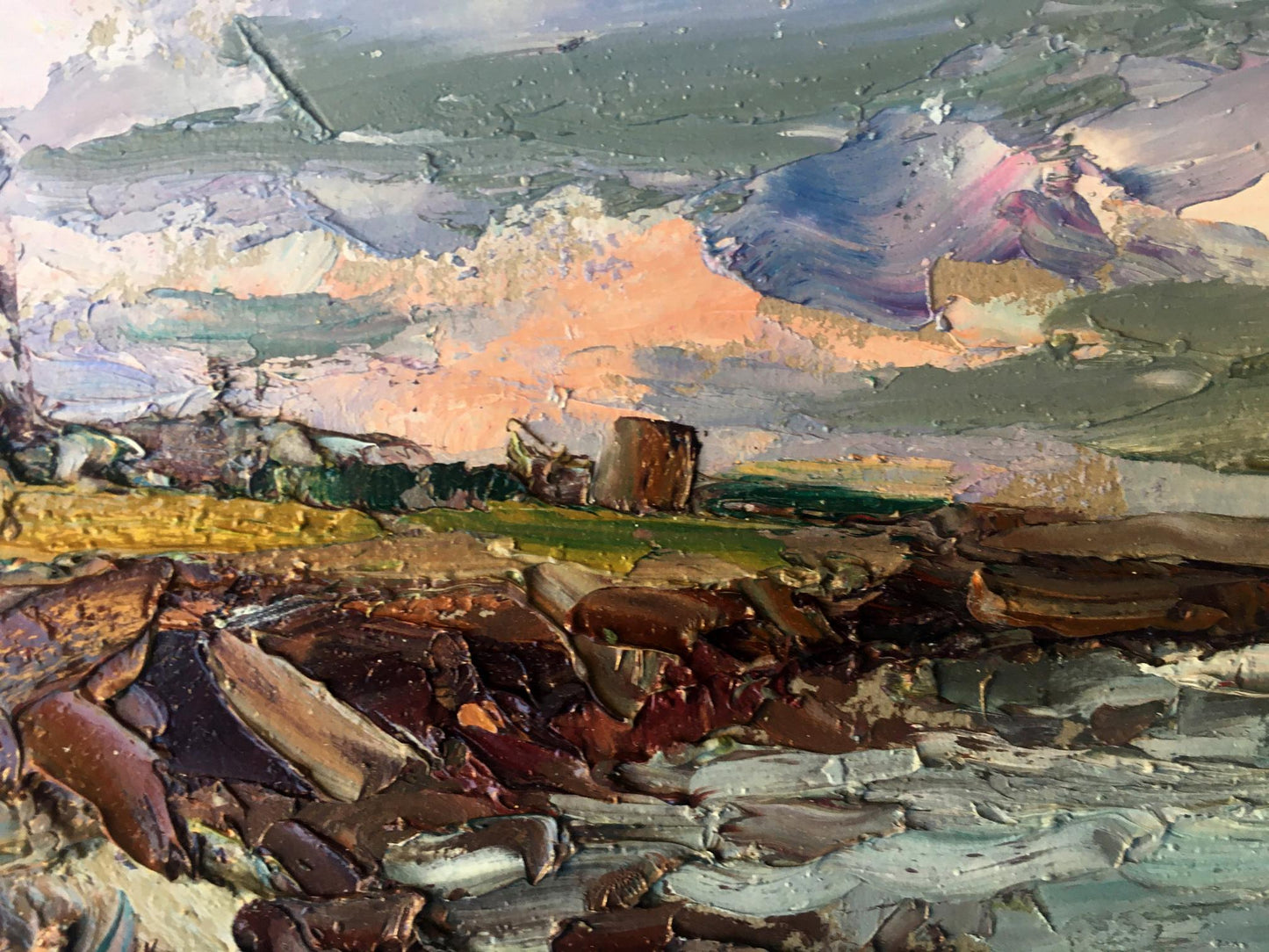 Oil painting Evening Landscape
