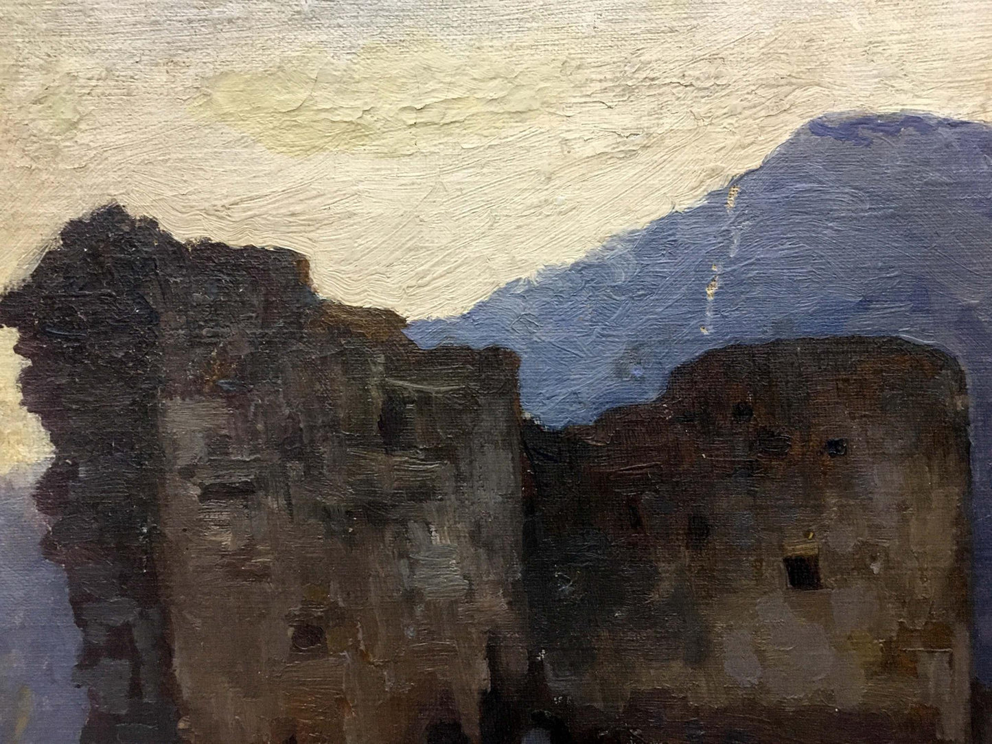 Oil painting Castle ruins Himona Nikolay Petrovich