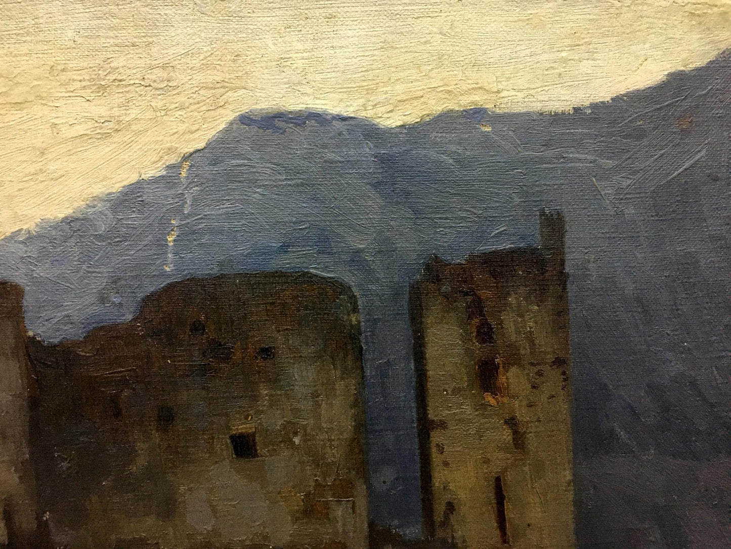 Oil painting Castle ruins Himona Nikolay Petrovich