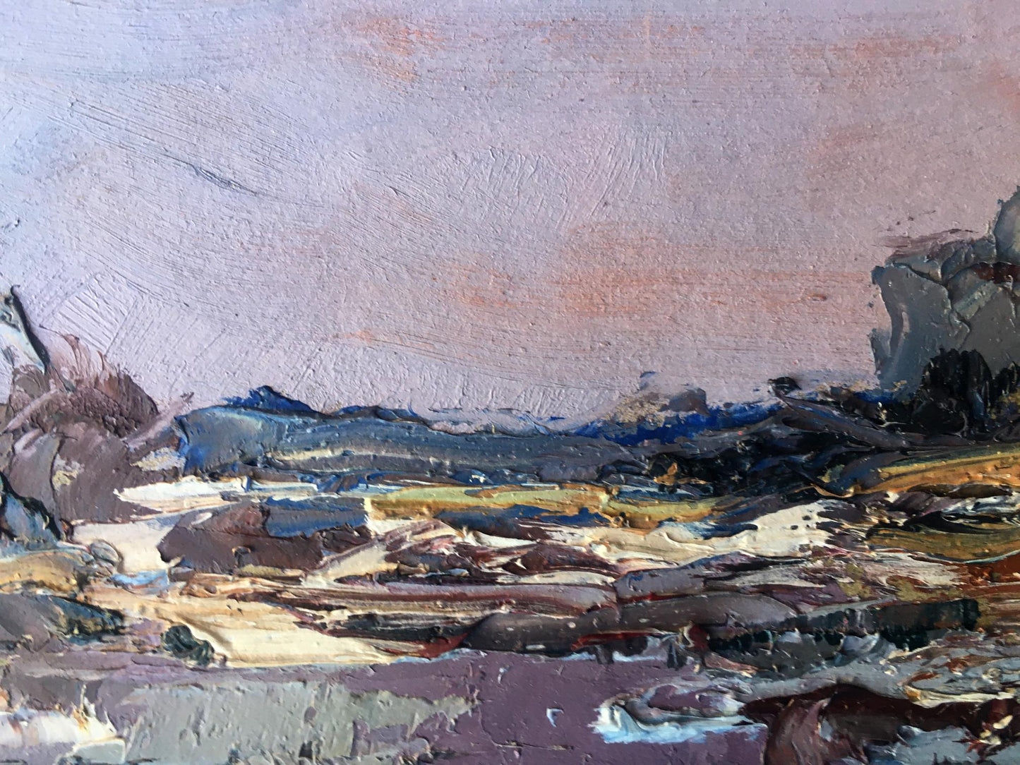 Oil painting winter
