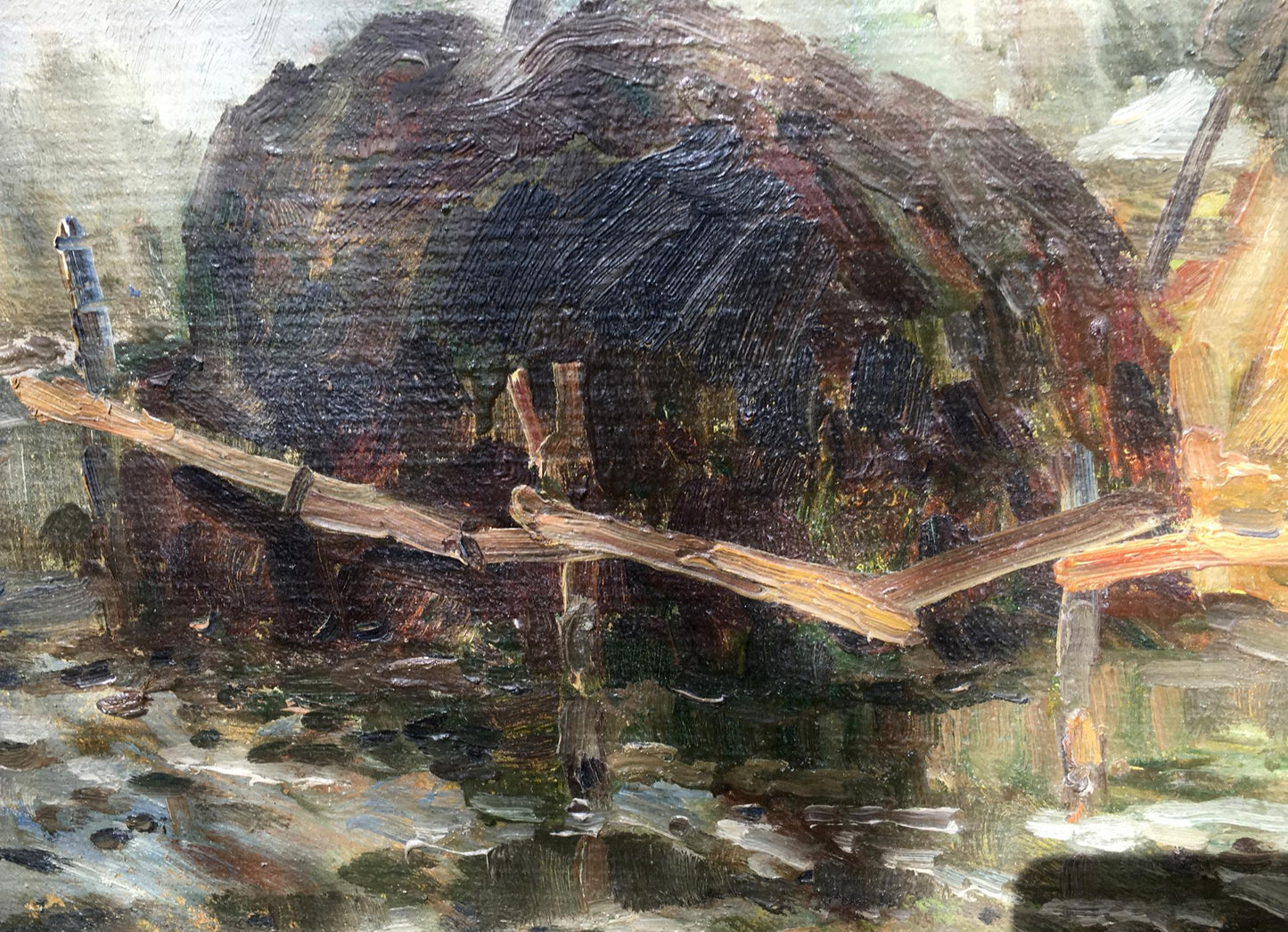 Oil painting Haystacks Bredyuk Pavel Fedoseevich