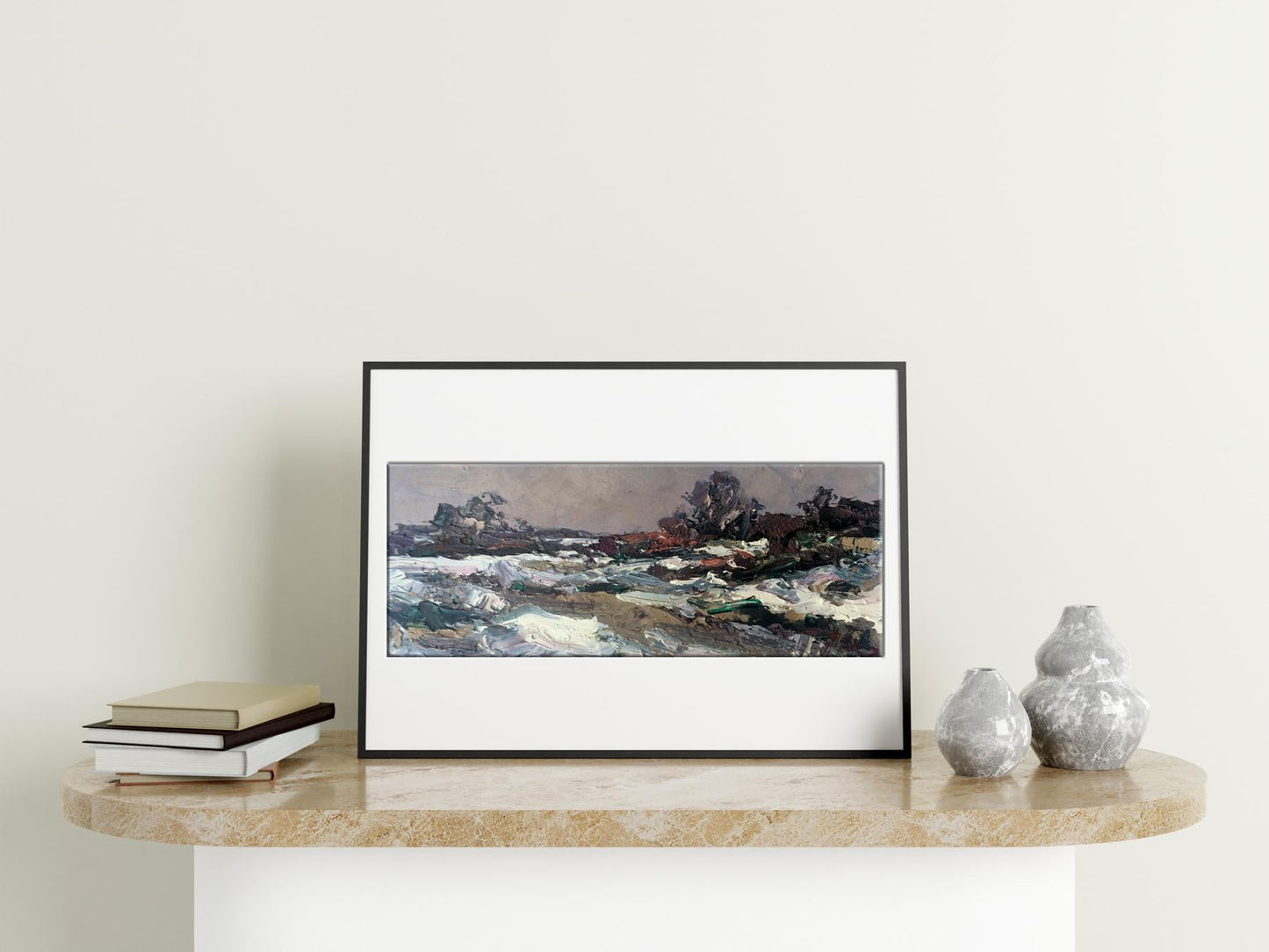 Oil painting Frosts Nature Landscape