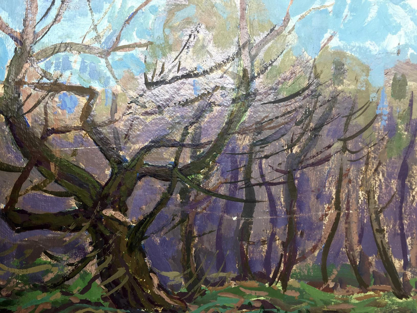 Grigory Savelyevich Ruban's oil rendition captures the essence of "Spring on the Dnieper"