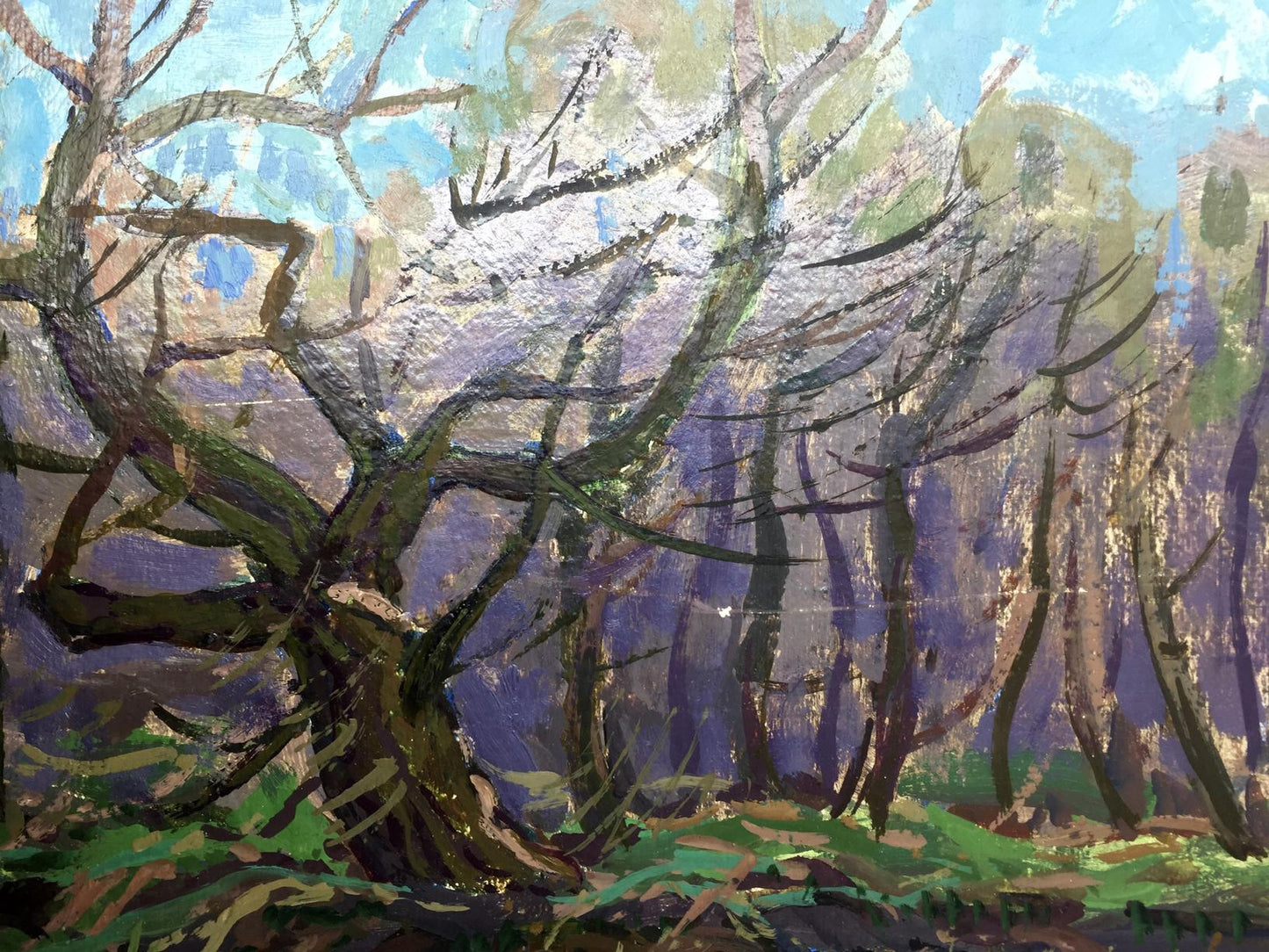 Grigory Savelyevich Ruban's oil artwork "Spring on the Dnieper"