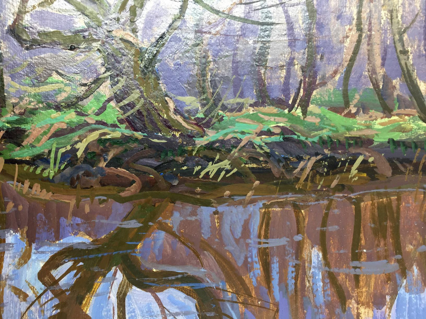 Spring on the Dnieper depicted in oil by Grigory Savelyevich Ruban