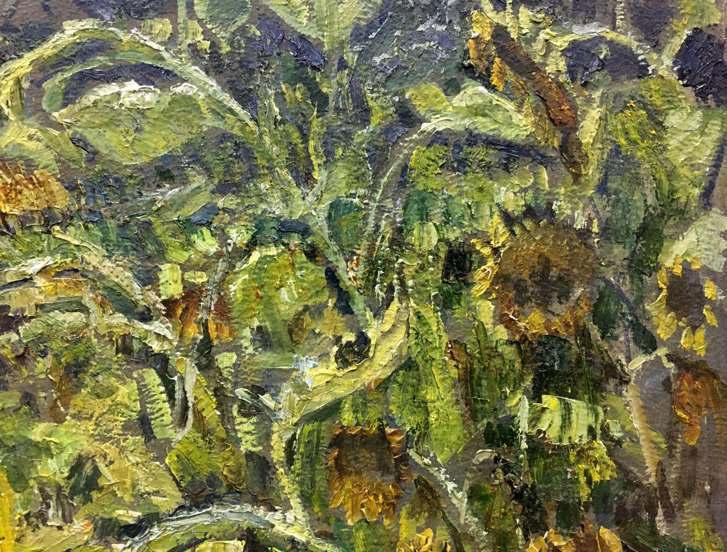 Oil painting Field of sunflowers Zvyagintsev Rostislav Mikhailovich