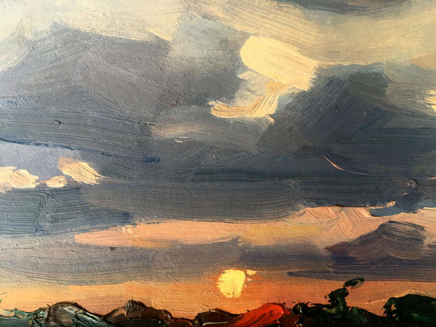 Oil painting Evening Landscape