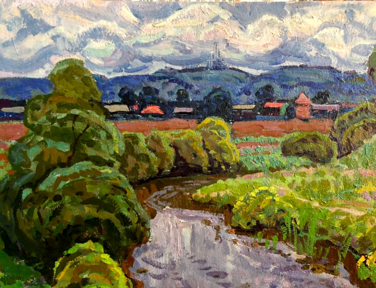 Oil painting Hay rates Grigory Savelievich Ruban