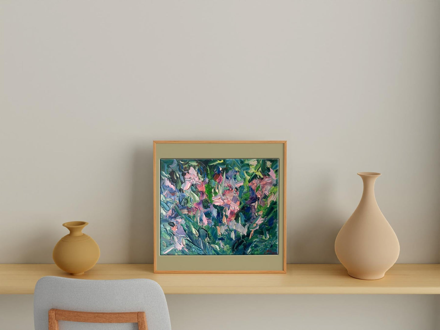 Abstract oil painting The smell of spring