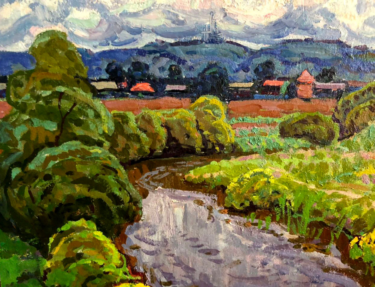 Oil painting Hay rates Grigory Savelievich Ruban