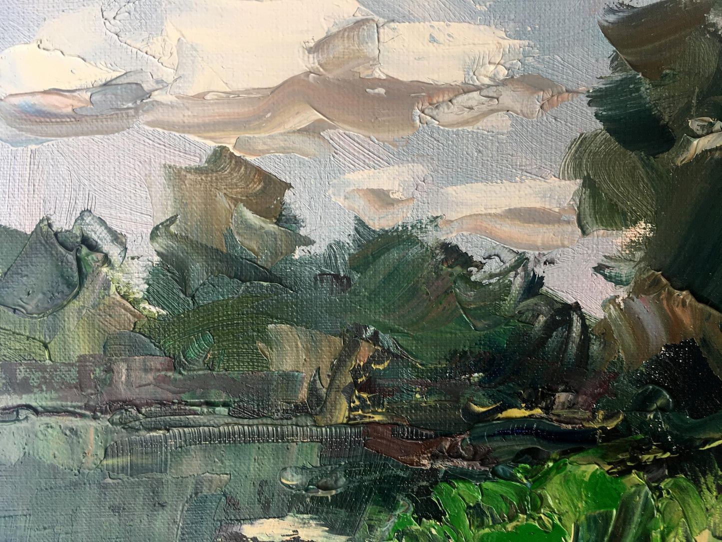 Oil painting forest