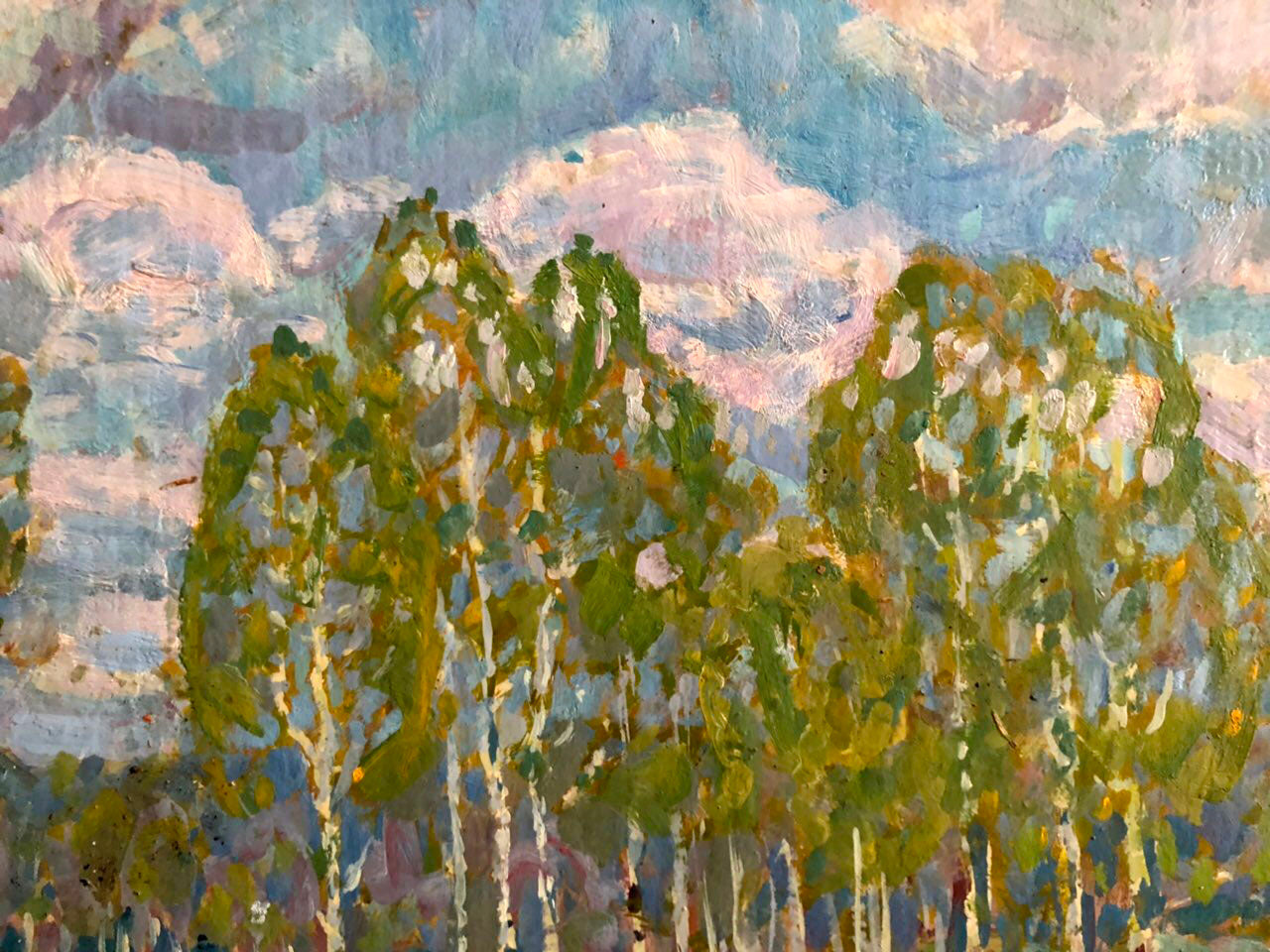 Oil painting In April Kolosovsky Georgiy Sergeevich