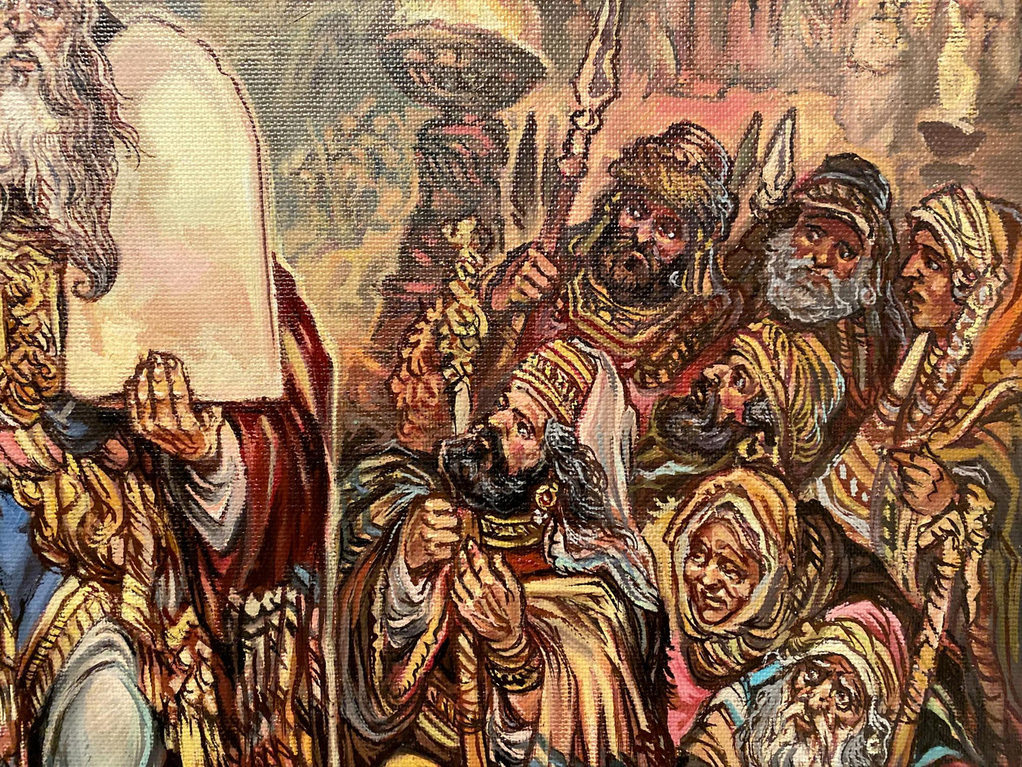 In this artwork, Litvinov captures the strength and wisdom of Moses