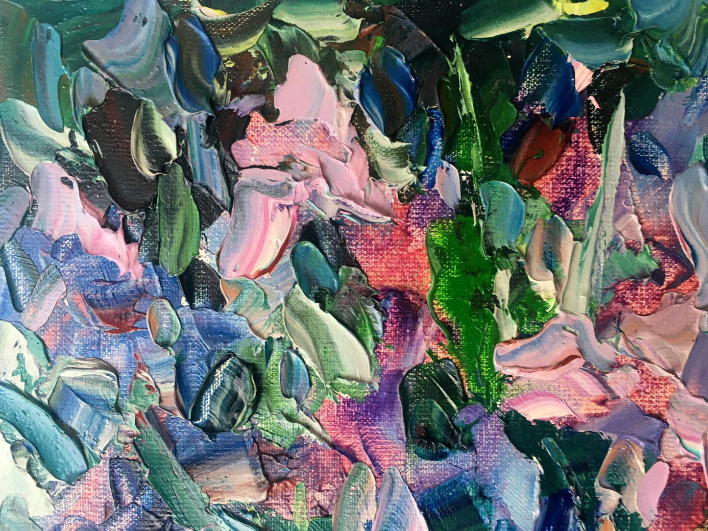 Abstract oil painting spring