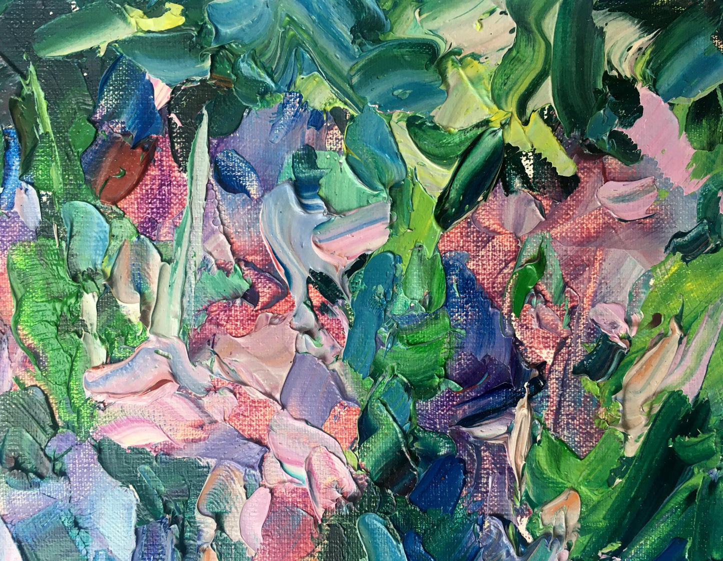 Abstract oil painting Flowers