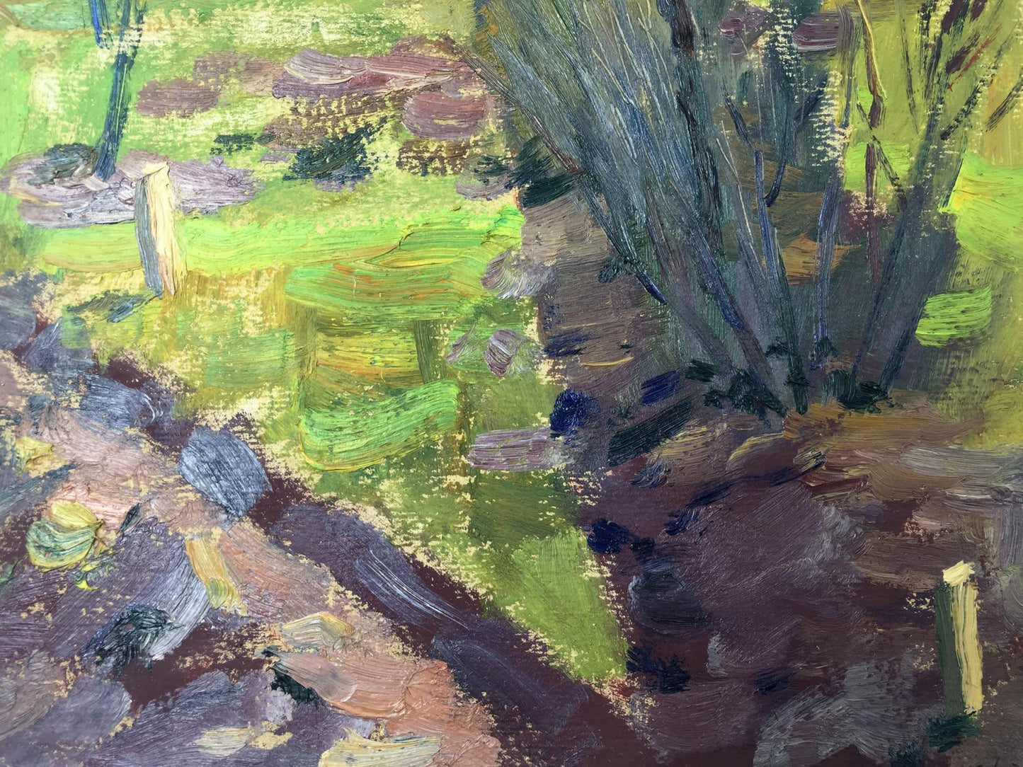 Oil painting In the park Evgeny Nikolaevich Tkachenko