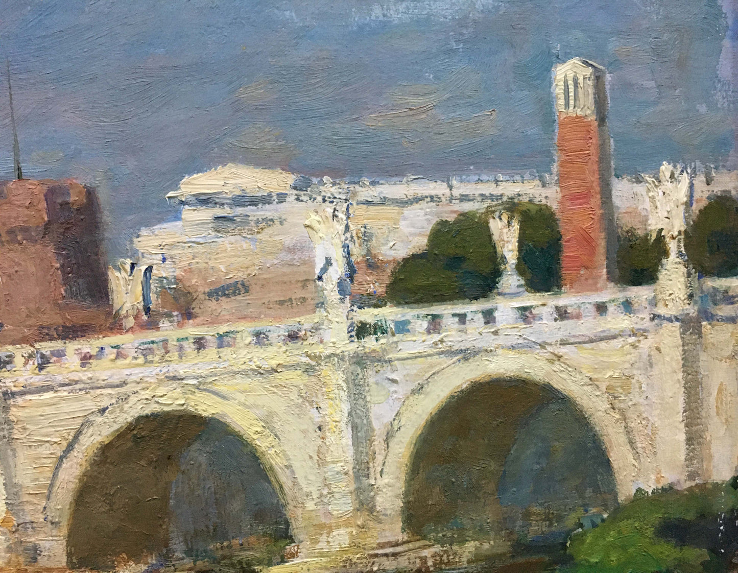 Oil painting Castle landscape Preobrazhenskiy Boris Vladimirovich