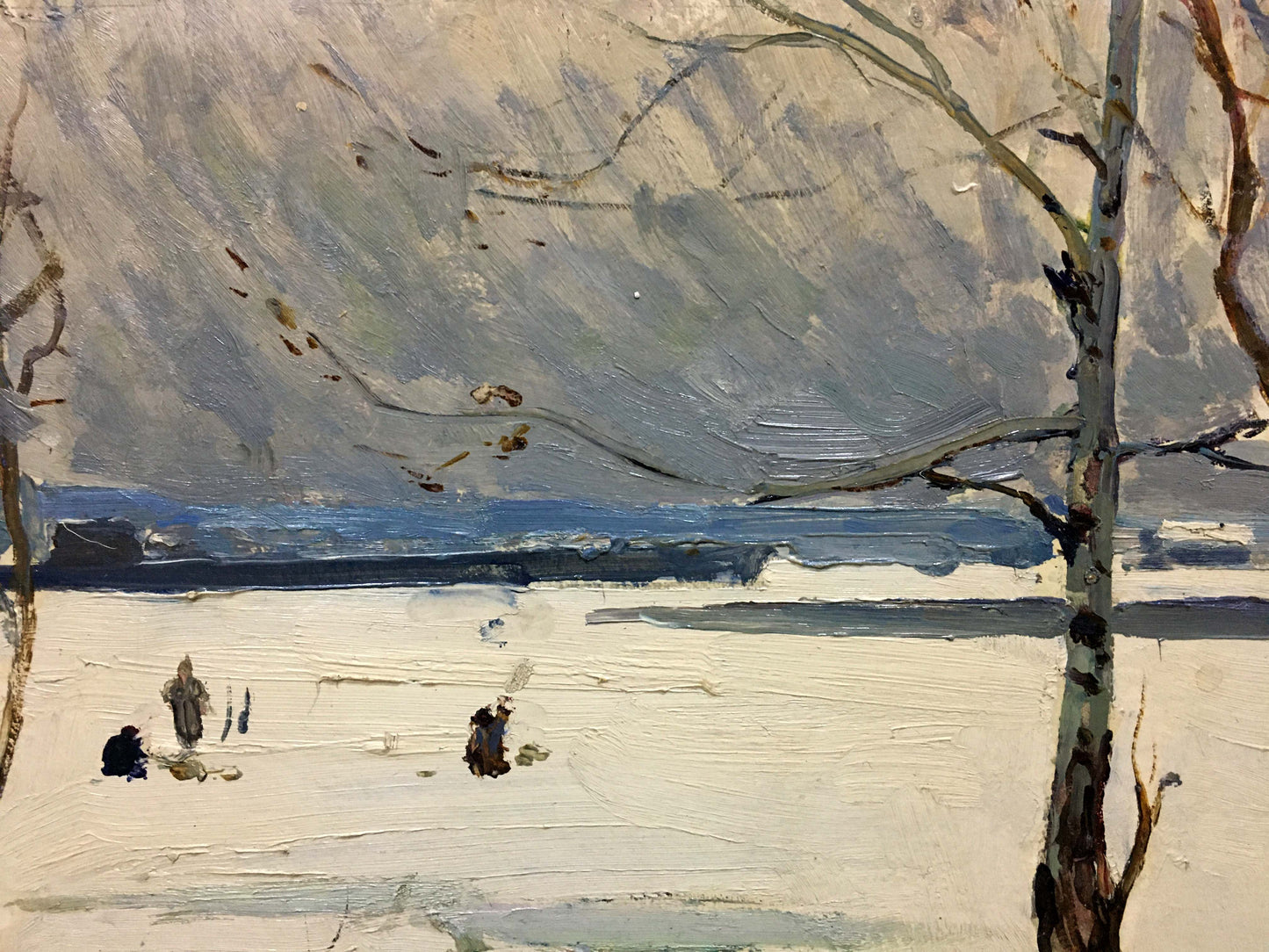 Oil painting Winter park Petrov George Petrovich