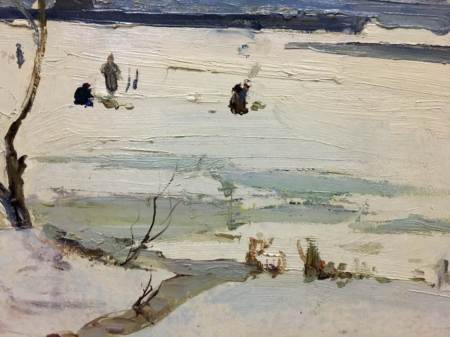 Oil painting Winter park Petrov George Petrovich