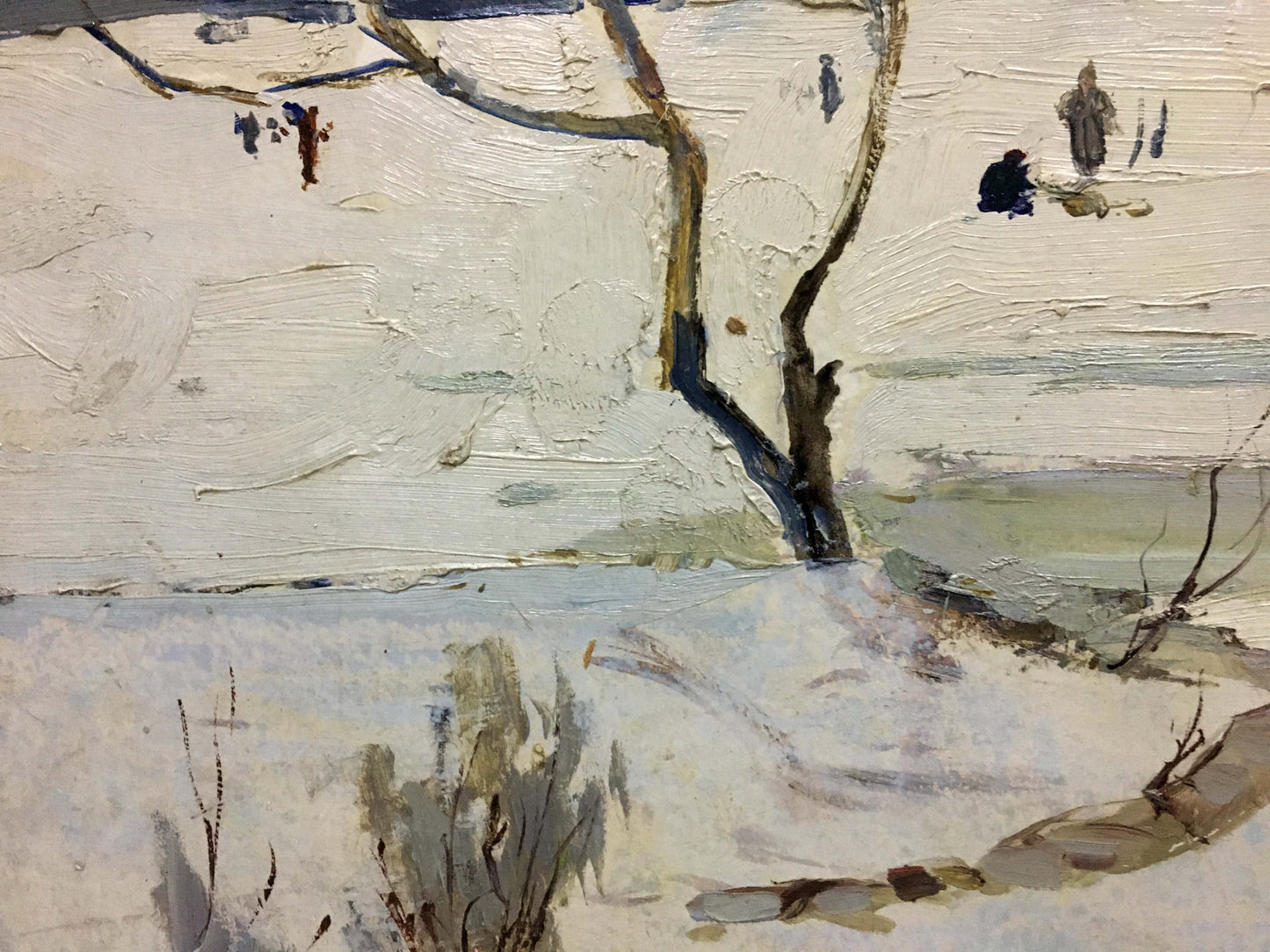 Oil painting Winter park Petrov George Petrovich