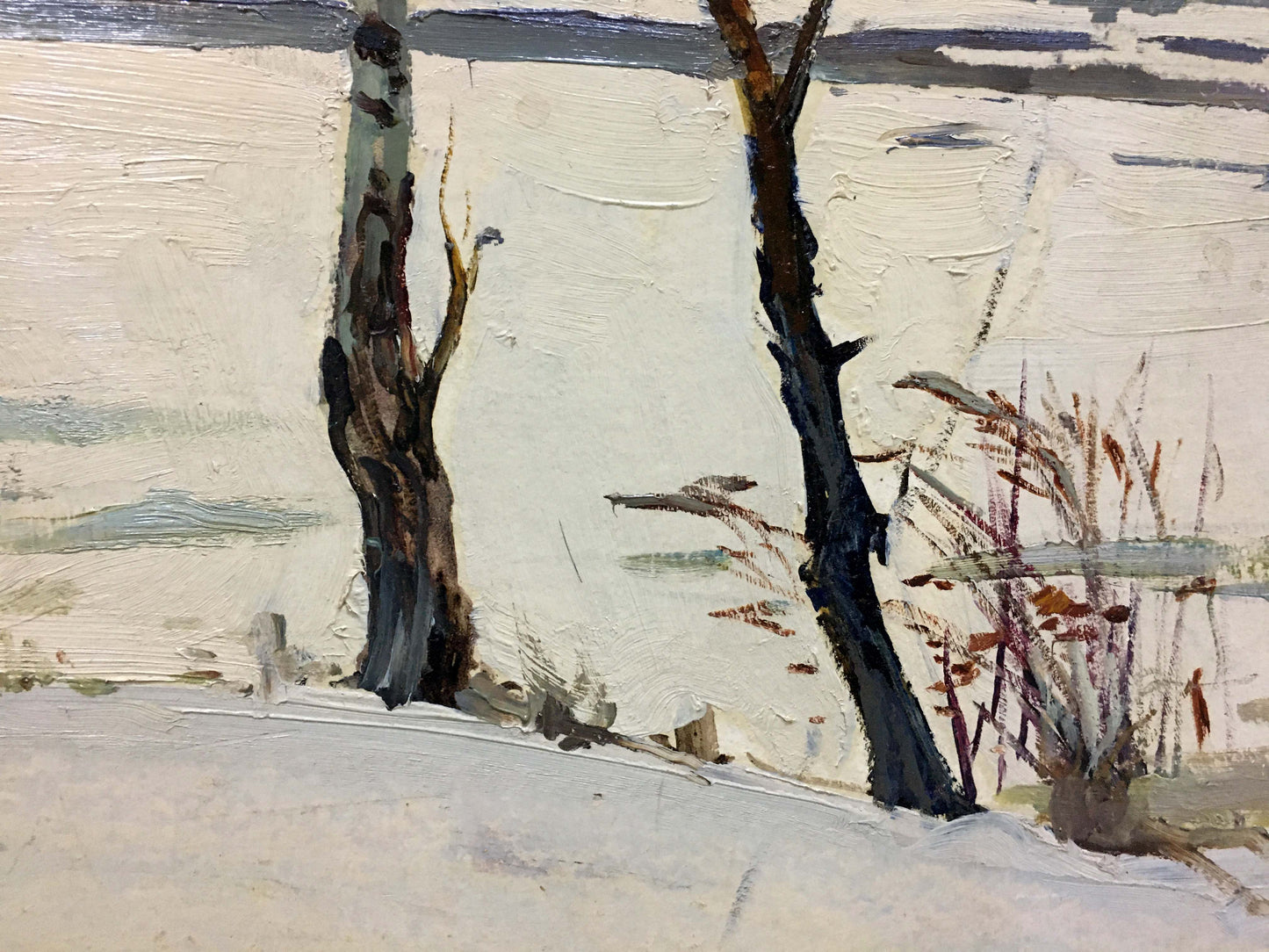 Oil painting Winter park Petrov George Petrovich