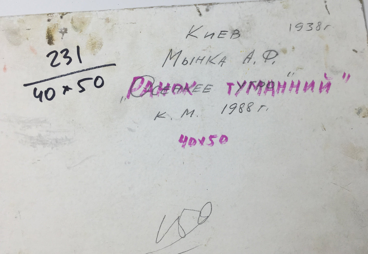 Oil painting Misty morning Alexander Fedorovich Mynka