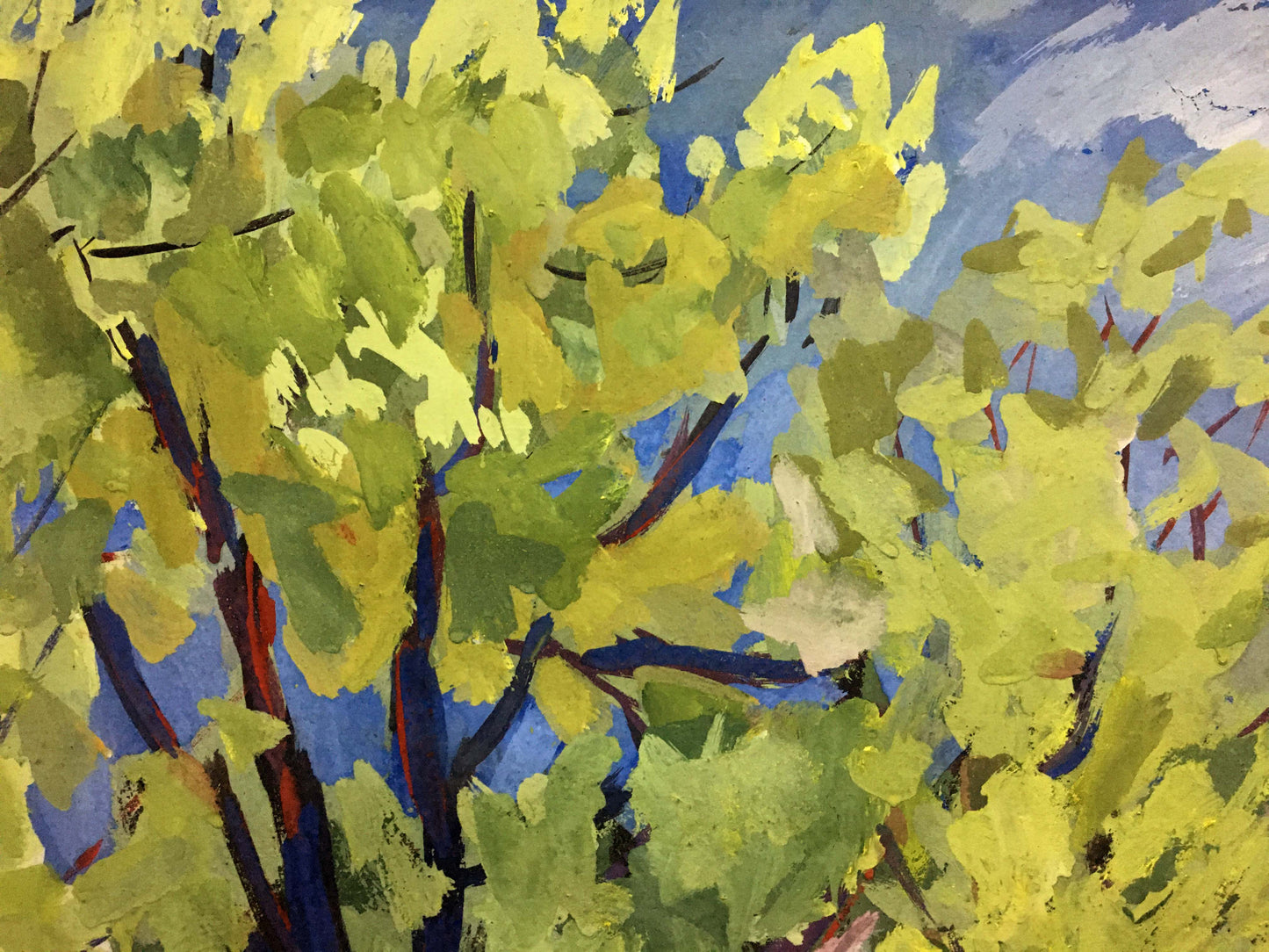 Oil painting Spring garden Karelin Vyacheslav