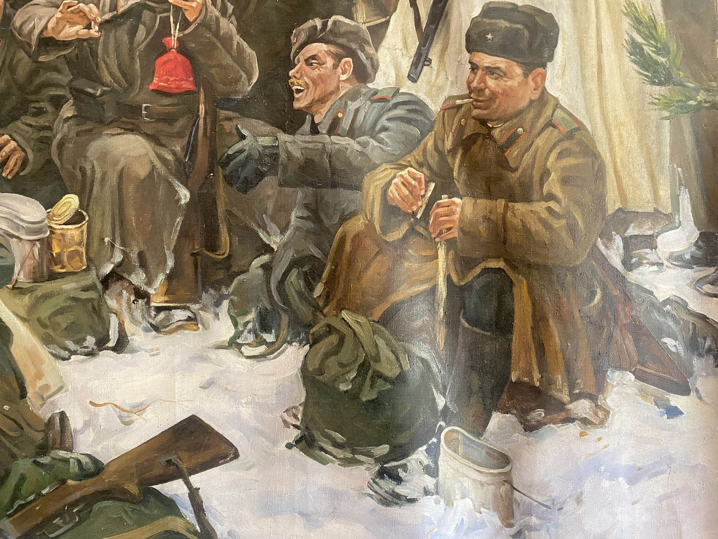 Oil painting Lunch break Unknown artist