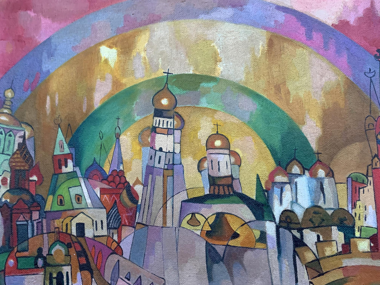 Country Life: an abstract oil painting by V. Konotopsky