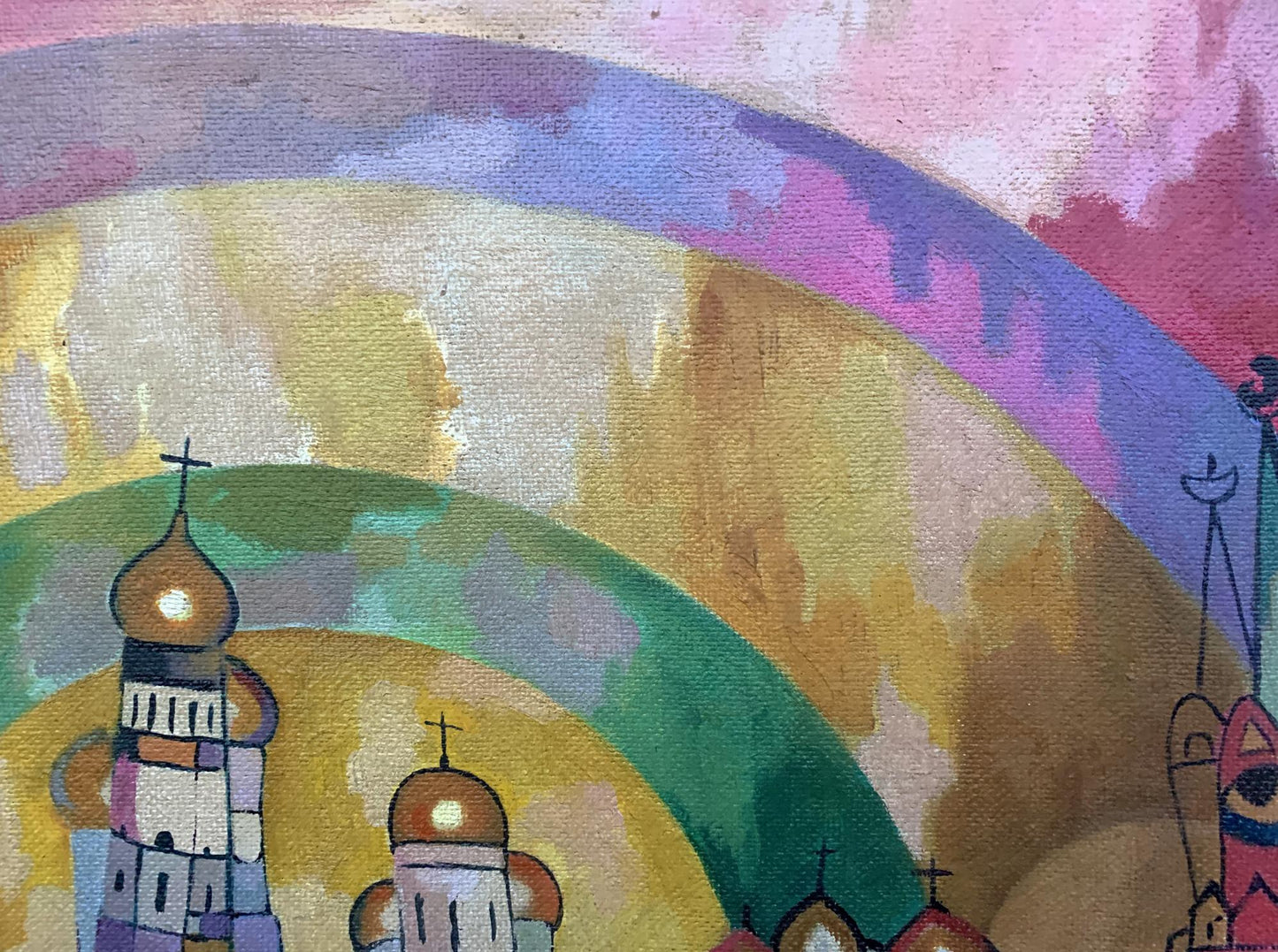 V. Konotopsky's interpretation of "Country Life" in abstract oil