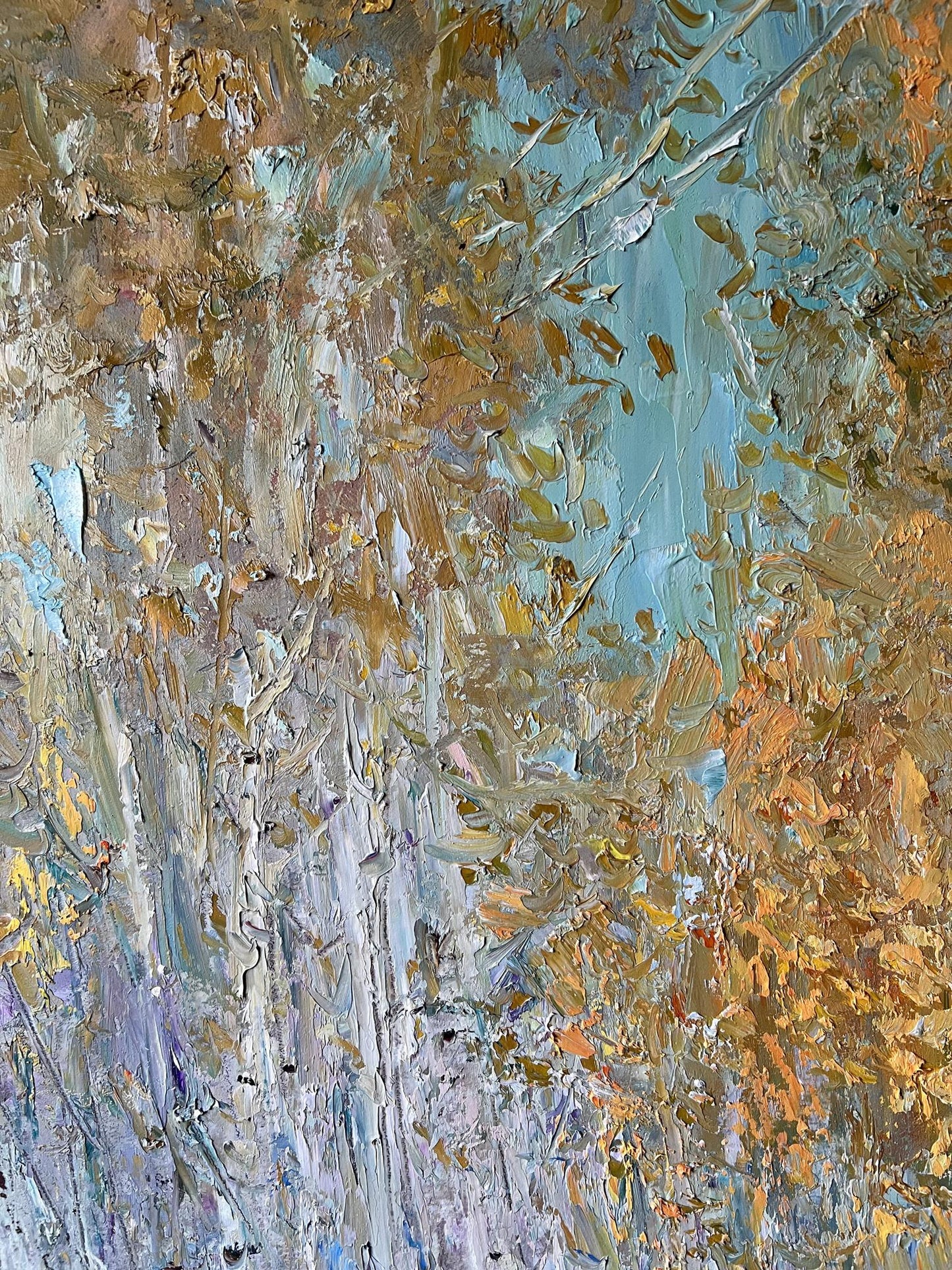 Oil painting Autumn grove