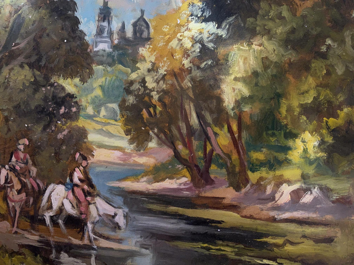 By the Ford is an oil painting by Alexander Arkadievich Litvinov