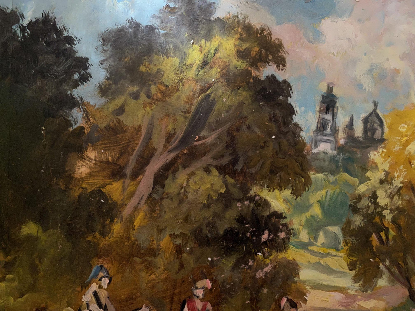 The painting evokes a sense of tranquility and connection with nature