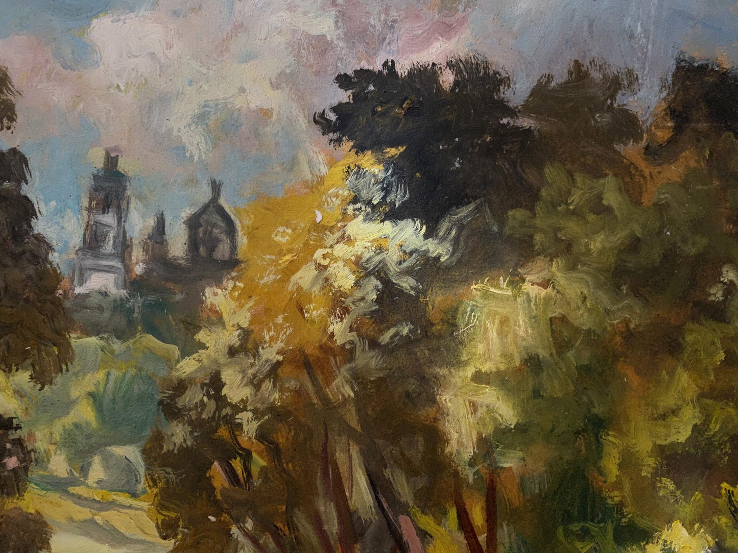 In "By the Ford," Litvinov skillfully renders the play of light and shadow on the water