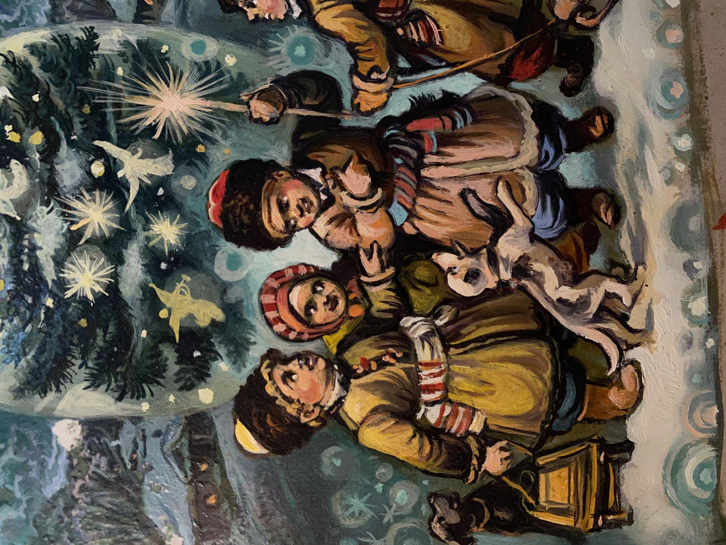 Oil painting Christmas Alexander Arkadievich Litvinov