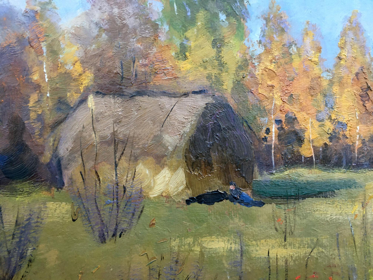 Oil painting Autumn landscape Tsyupka Ivan Kirillovich