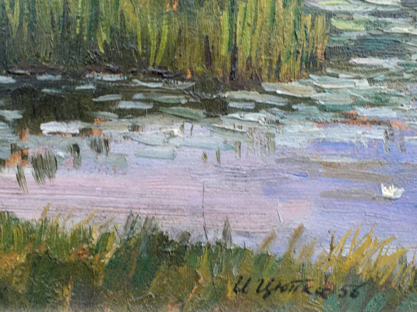 Oil painting Evening landscape Tsyupka Ivan Kirillovich
