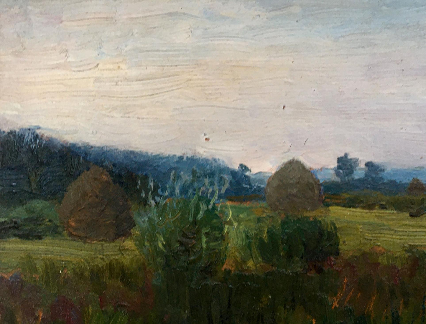 Oil painting Evening landscape Tsyupka Ivan Kirillovich