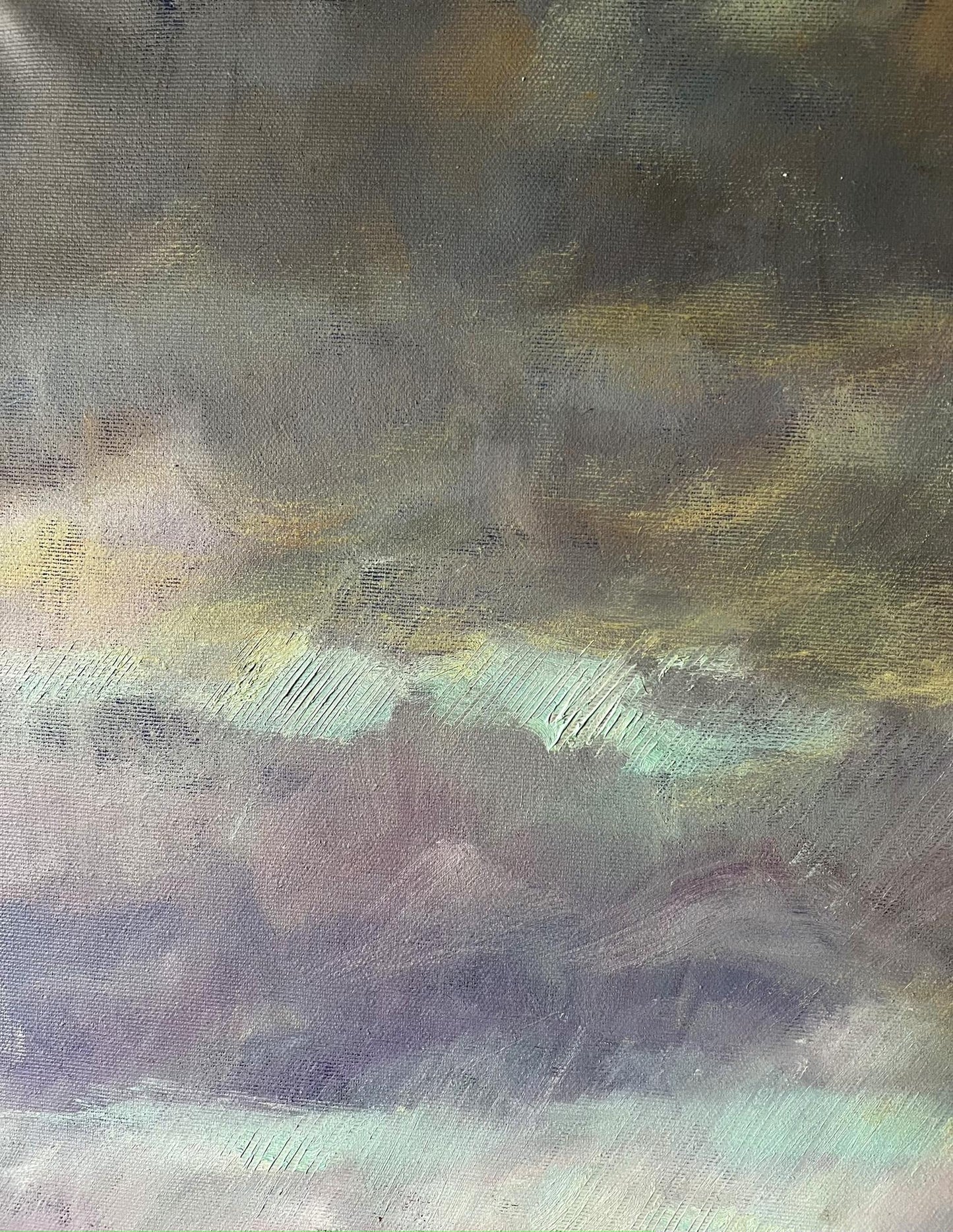 Oil painting rain