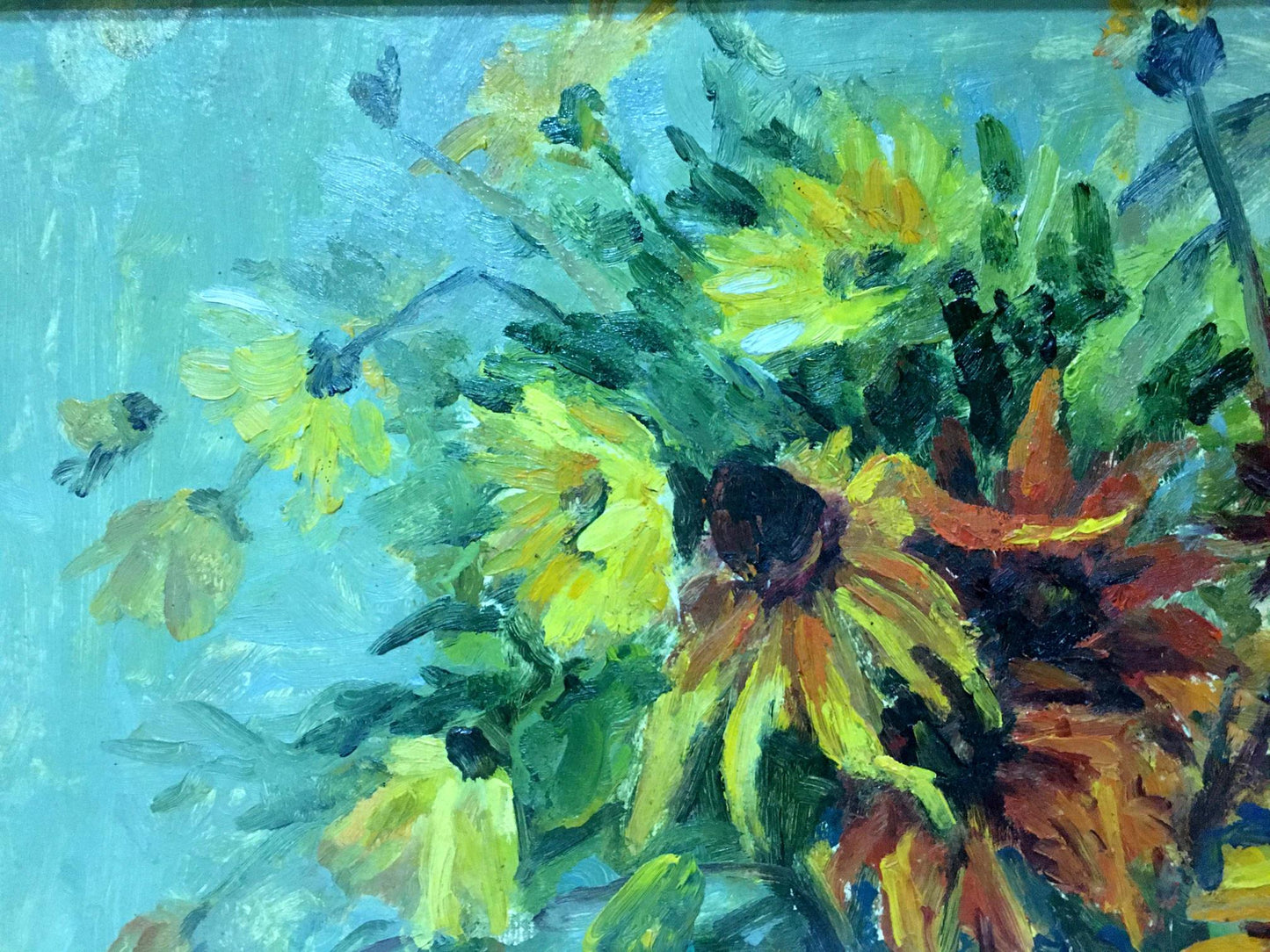 Oil painting Autumn flowers Kotlyar Taisiya Alexandrovna