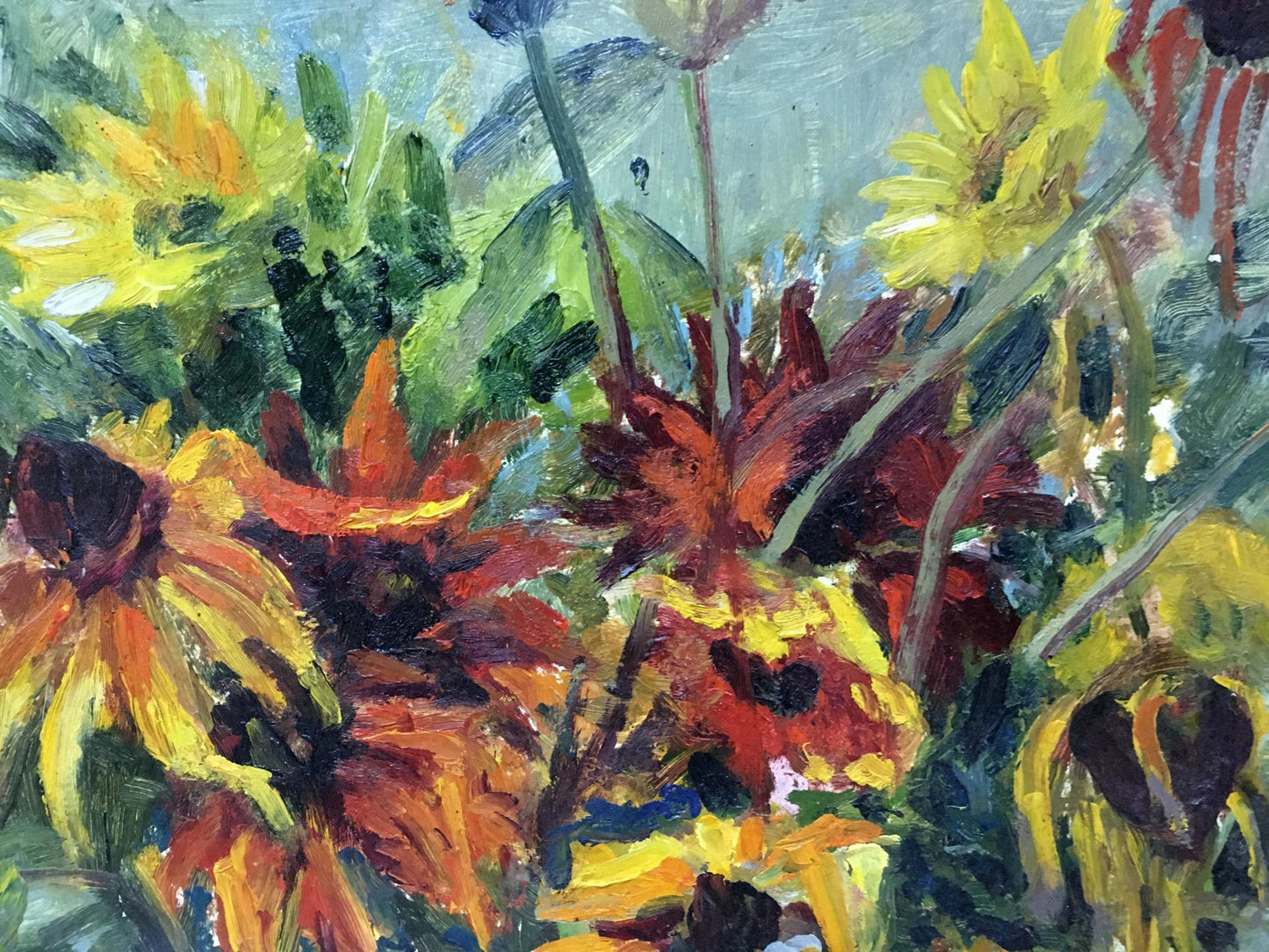 Oil painting Autumn flowers Kotlyar Taisiya Alexandrovna
