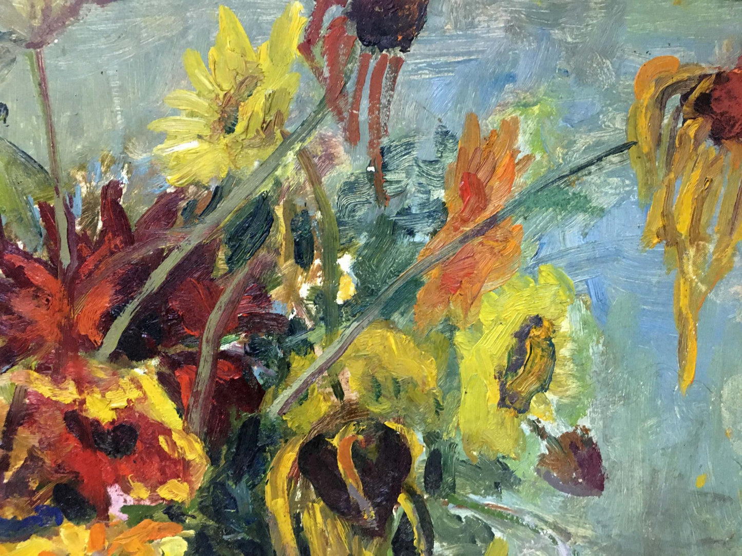 Oil painting Autumn flowers Kotlyar Taisiya Alexandrovna