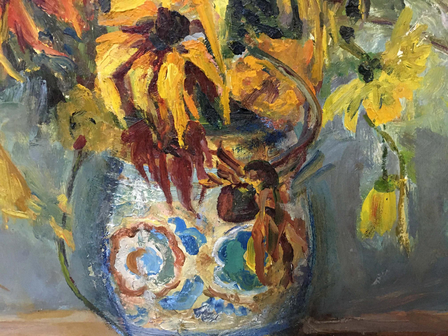 Oil painting Autumn flowers Kotlyar Taisiya Alexandrovna