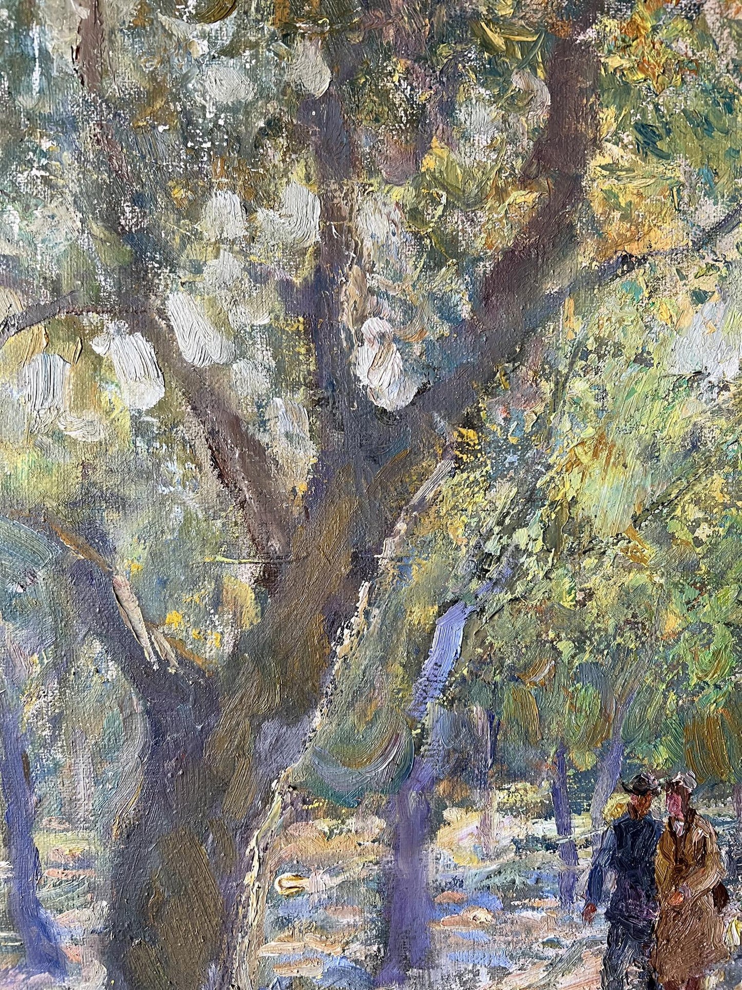 Oil painting Autumn park