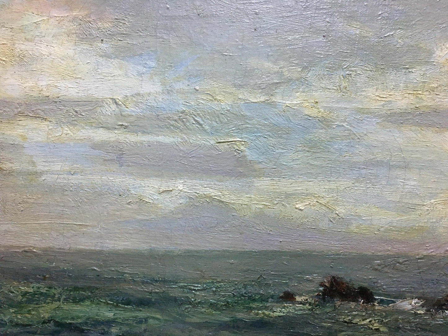 Oil painting Seashore landscape crafted by Ivan Filippovich Titov