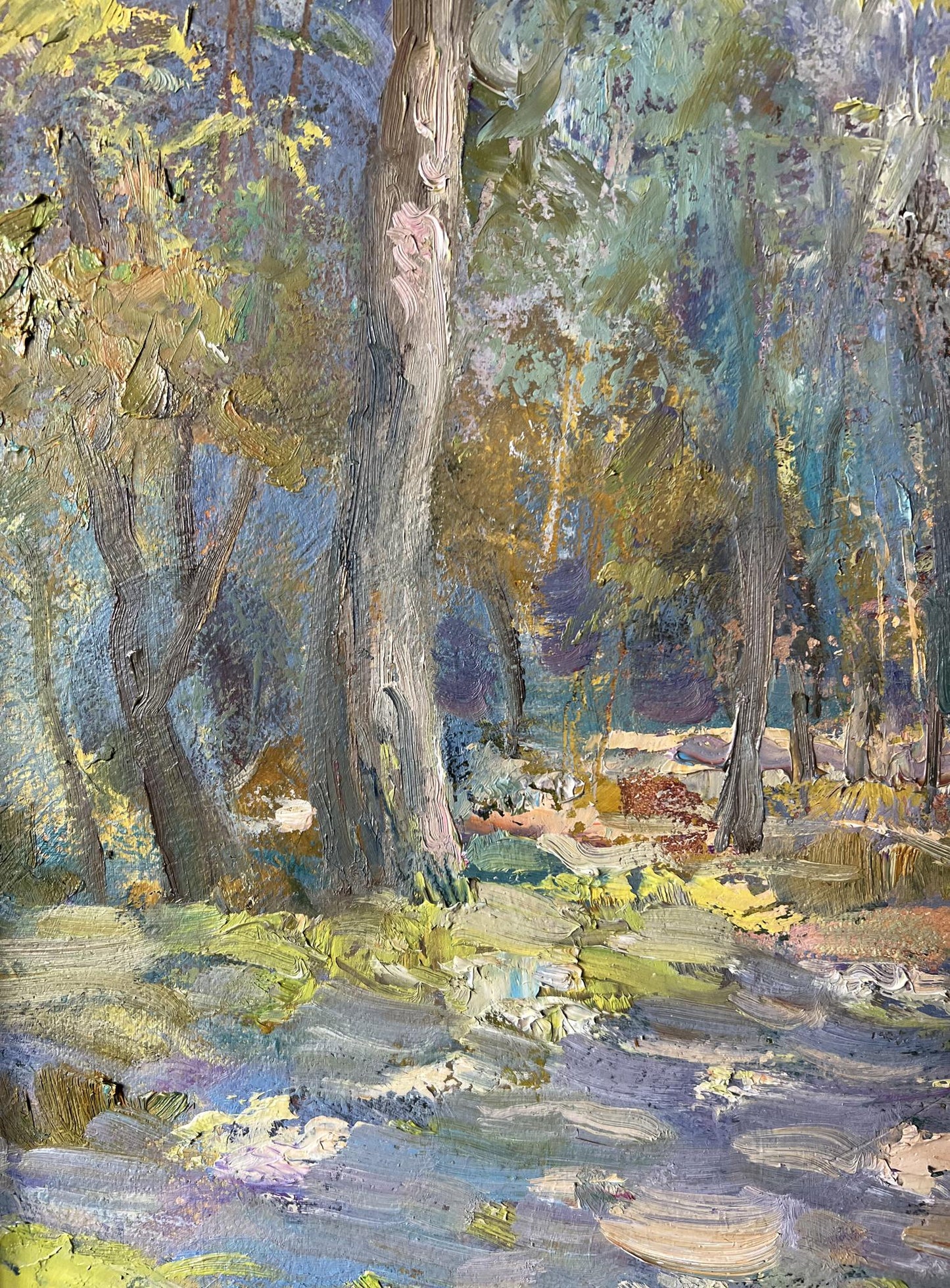 Oil painting park landscape
