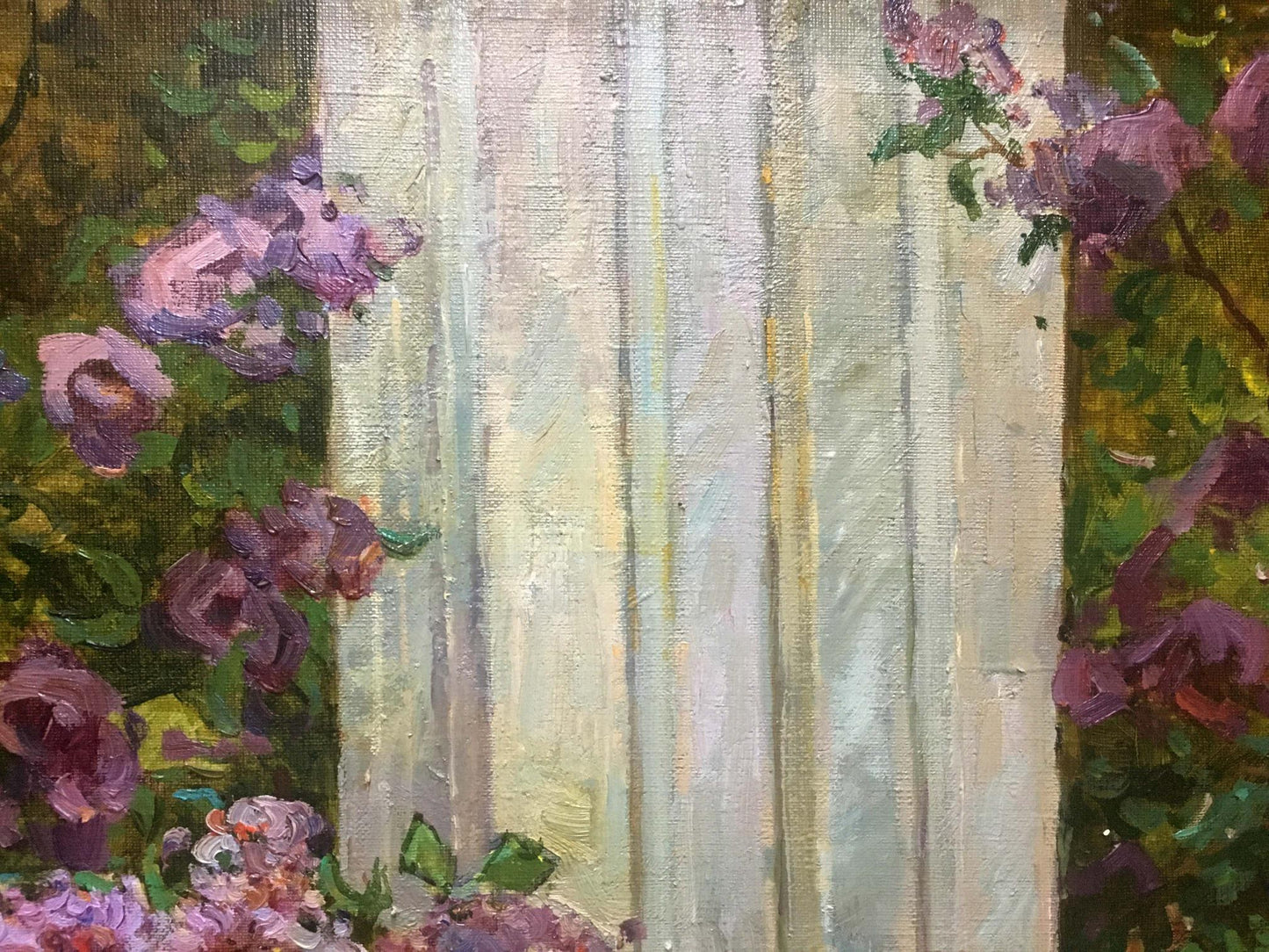 Oil painting Flowers on the balcony Alexey Stolyarenko