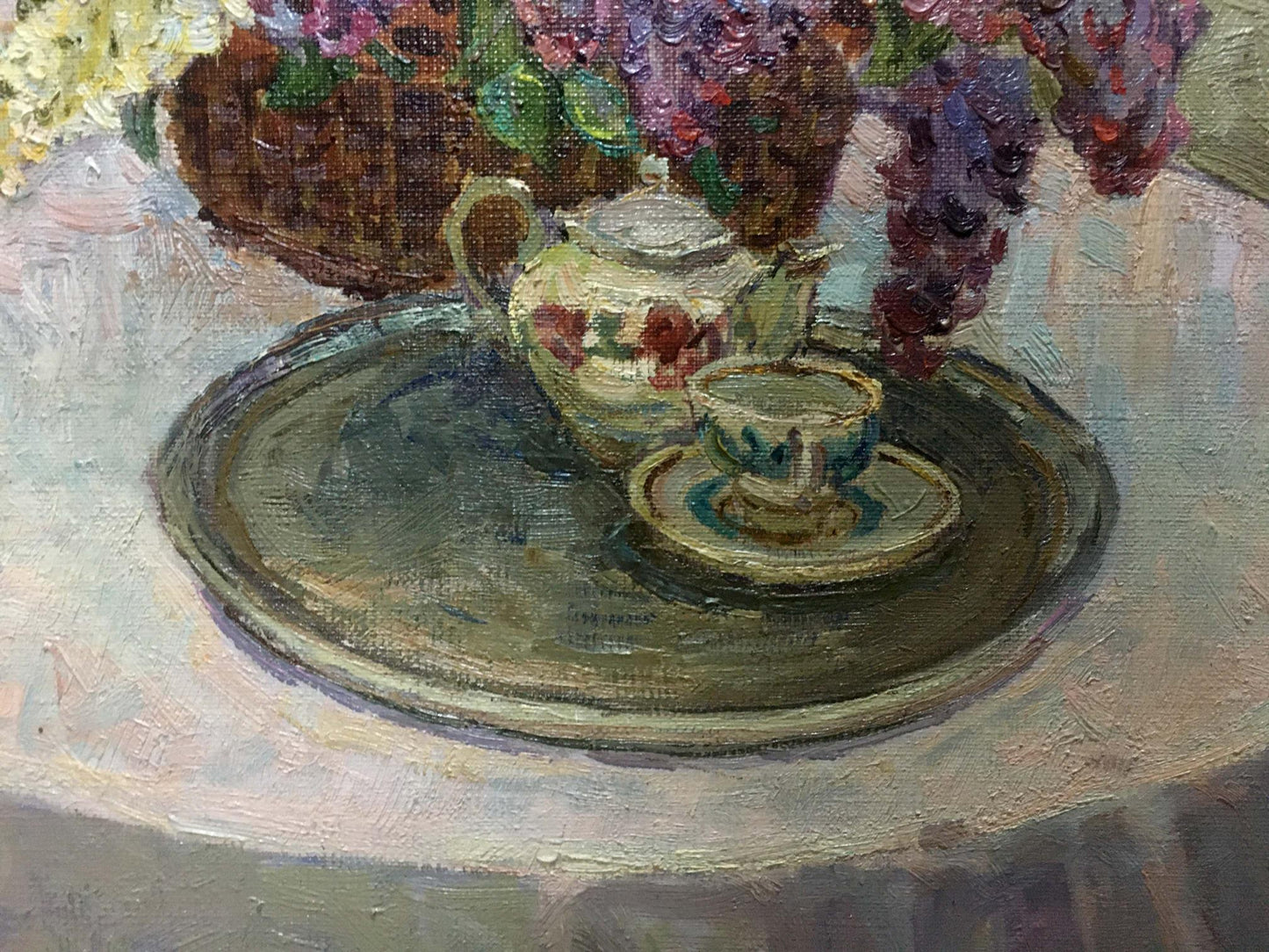 Oil painting Flowers on the balcony Alexey Stolyarenko