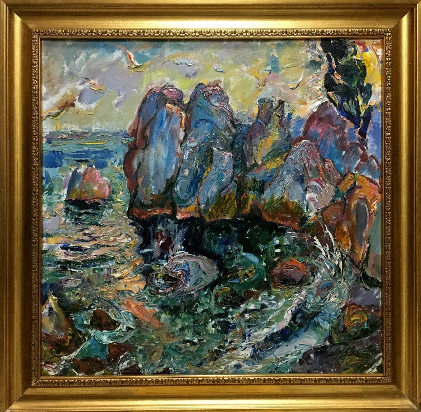Oil painting In the bay V. Lebedeva